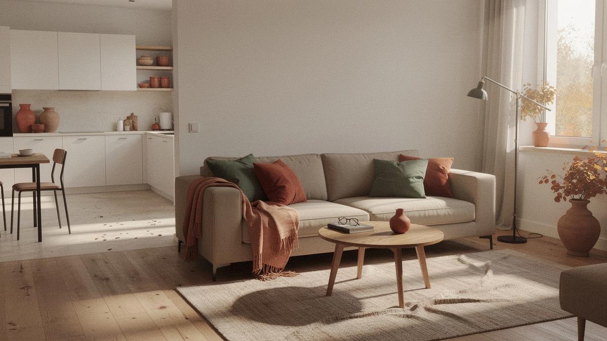 Bright renovated living room with warm wood floors
