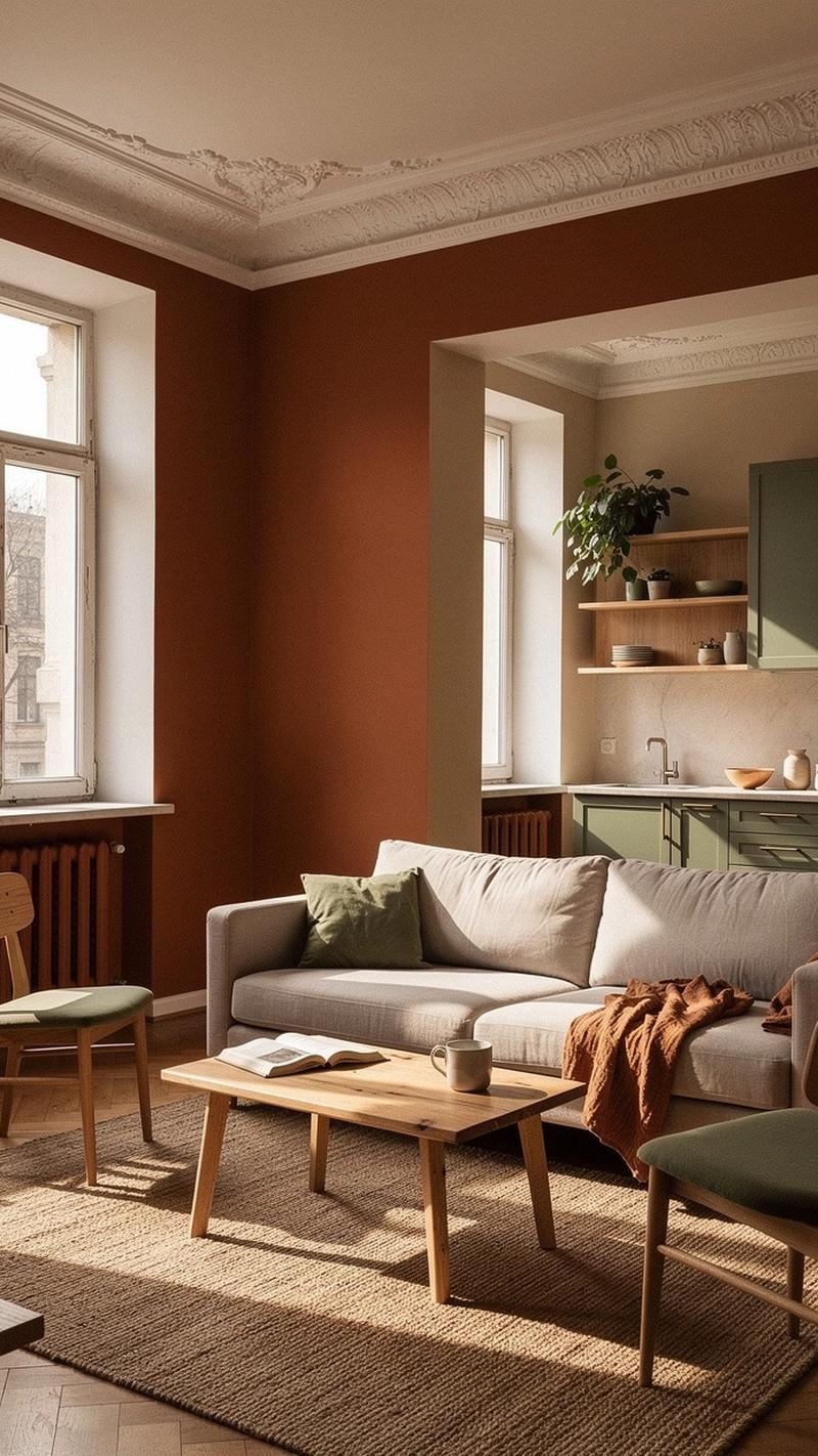 Renovated living room in a Kyiv apartment on Reitarska Street
